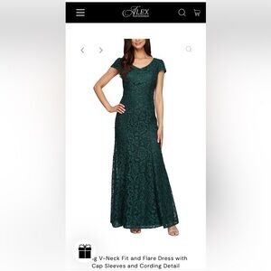 Alex Evenings gown. Worn once. Size 4. Shortened for 5’4 person with 2” heals.